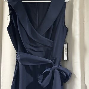 Tahari Navy Sleeveless Pantsuit size 10 new with tags